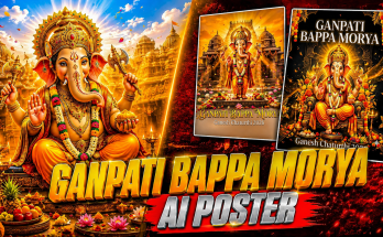 Vinayagar Chaturthi AI banner poster created with Gemini using a personal photo