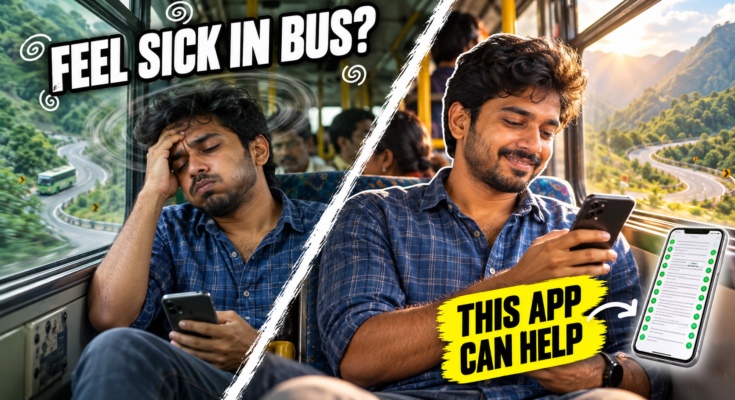 KineStop Car Sickness App: Use Your Phone in a Moving Car Without Feeling Sick